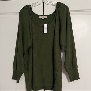 LOFT olive green top